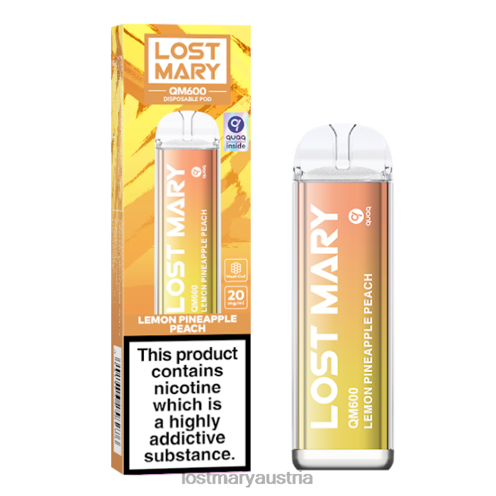Lost Mary QM600 Einweg-Vaporizer Zitrone, Ananas, Pfirsich- Lost Mary Vape Geschmack24NB163