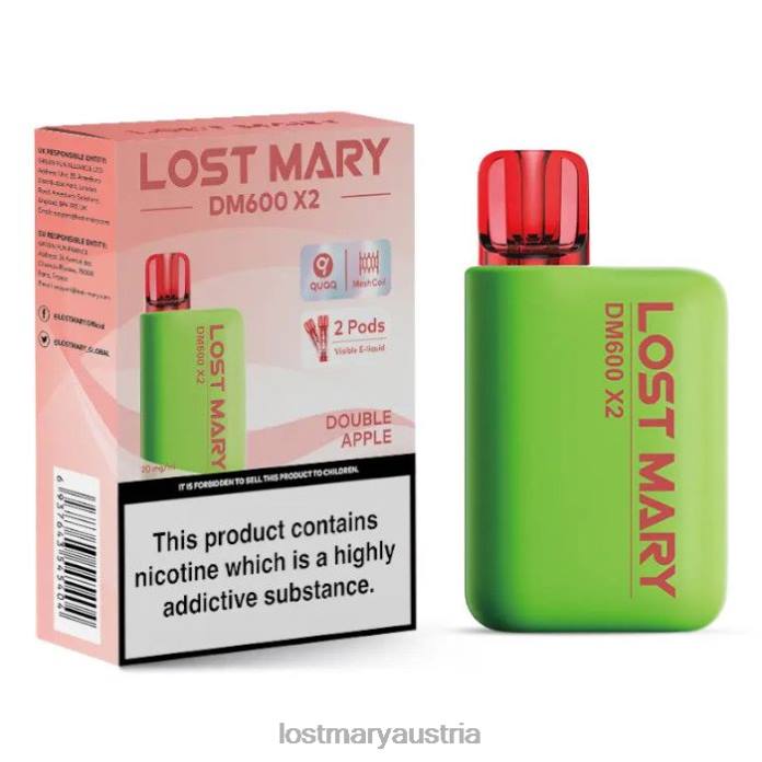 Lost Mary DM600 x2 Einweg-Vaporizer Doppelapfel- Lost Mary Vape24NB191