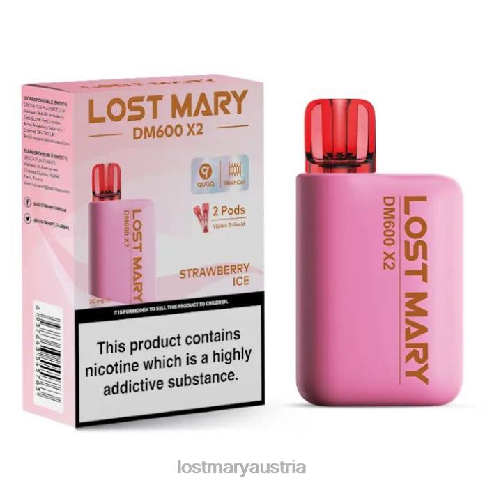 Lost Mary DM600 x2 Einweg-Vaporizer Erdbeereis- Lost Mary Vape Einschalten24NB205