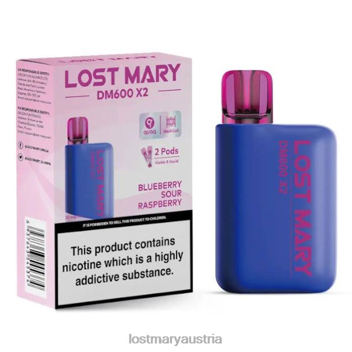 Lost Mary DM600 x2 Einweg-Vaporizer Heidelbeere, saure Himbeere- Lost Mary Osterreich24NB202
