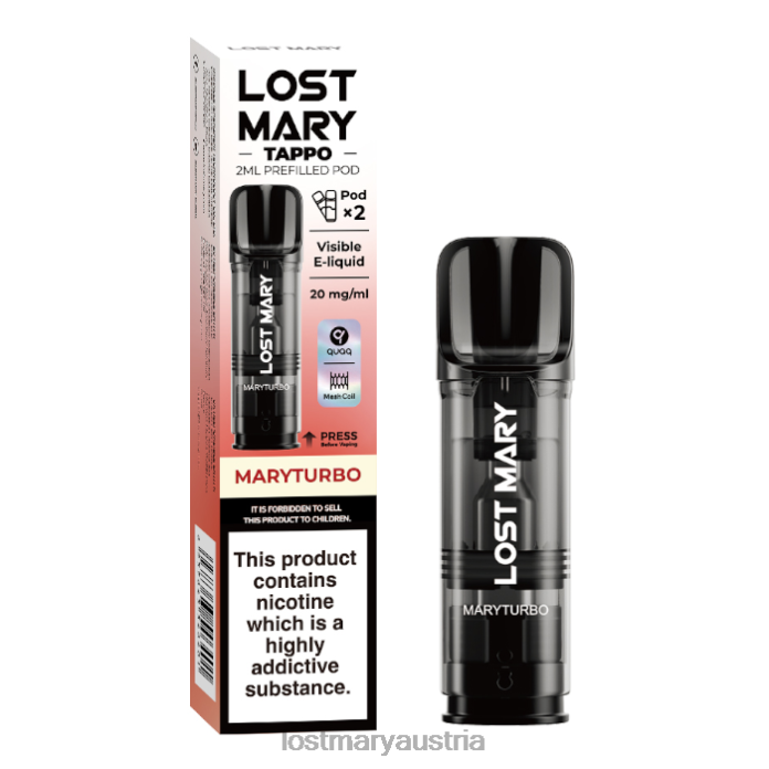 Lost Mary Tappo vorgefüllte Kapseln – 20 mg – 2 Stück Maryturbo- Lost Mary Vape Einschalten24NB185