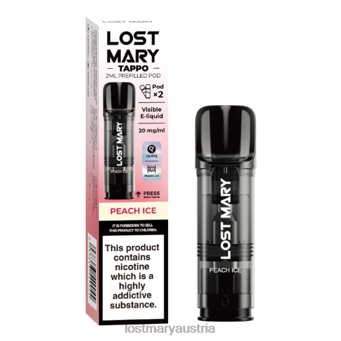 Lost Mary Tappo vorgefüllte Kapseln – 20 mg – 2 Stück Pfirsicheis- Lost Mary Kaufen24NB180