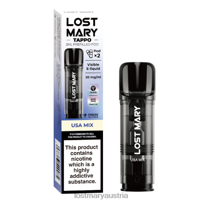 Lost Mary Tappo vorgefüllte Kapseln – 20 mg – 2 Stück USA-Mix- Lost Mary Vape Preis24NB184