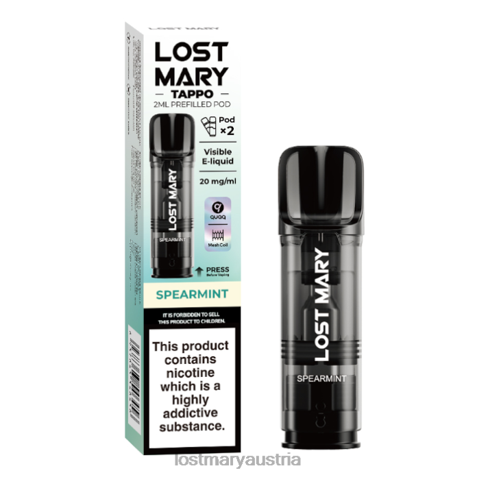 Lost Mary Tappo vorgefüllte Kapseln – 20 mg – 2 Stück grüne Minze- Lost Mary Vape ZÃ¼ge24NB176